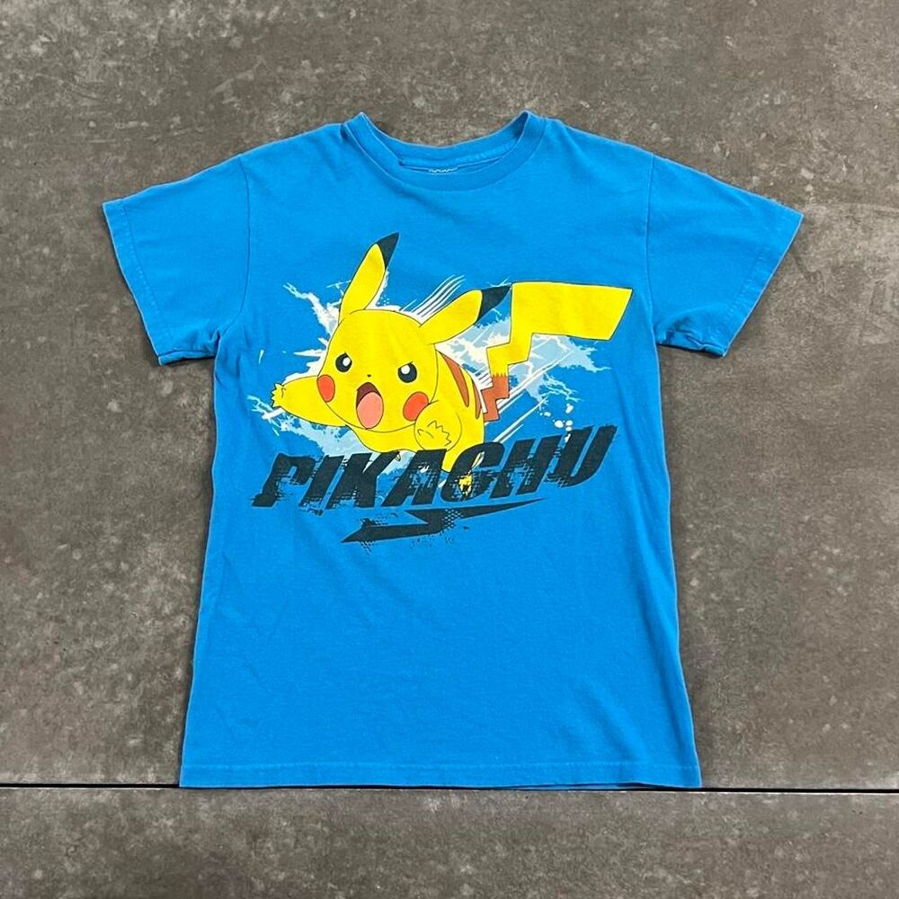 Vintage Pokémon Pikachu Blue Graphic T Shirt